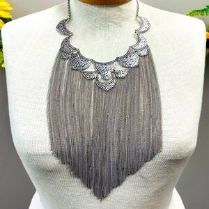 Elegant Silver Statement Necklace